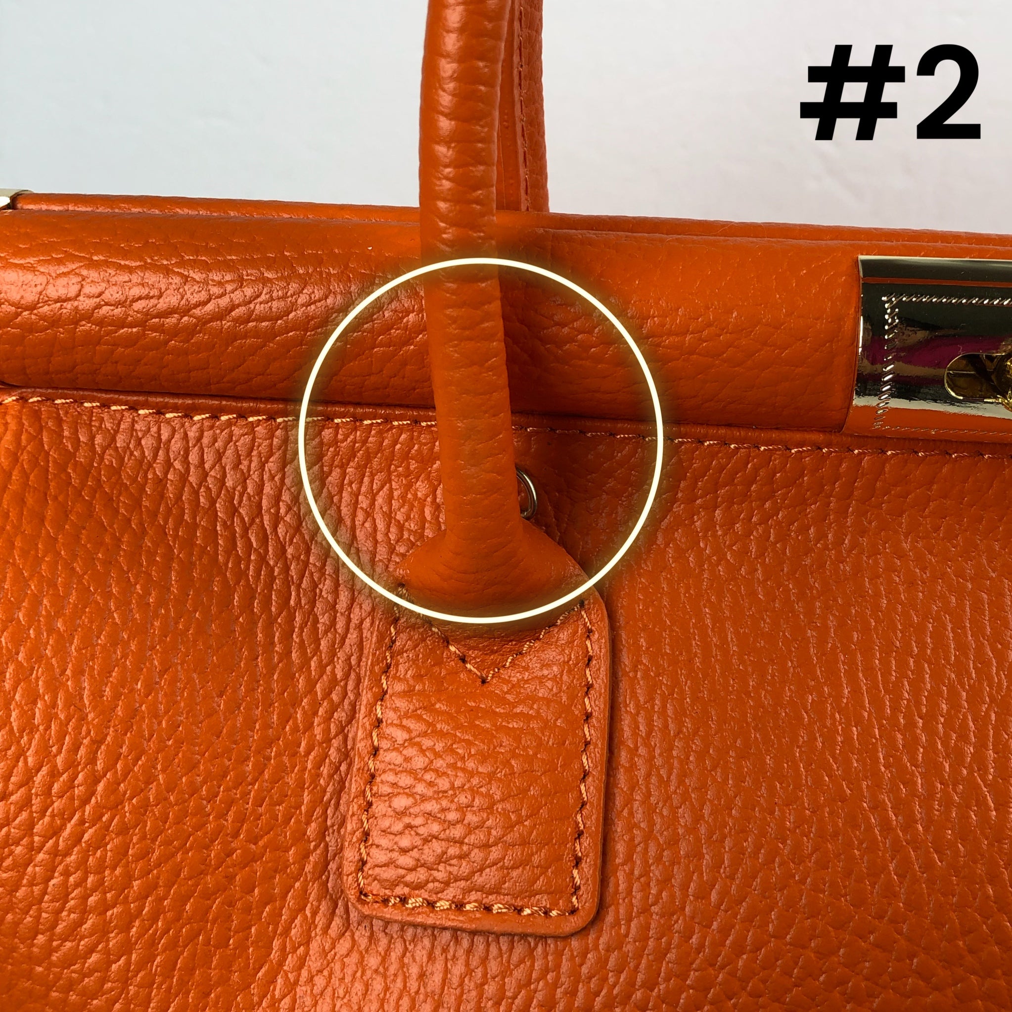 CATERINA ORANGE LEATHER BAG