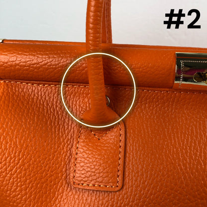 CATERINA ORANGE LEATHER BAG