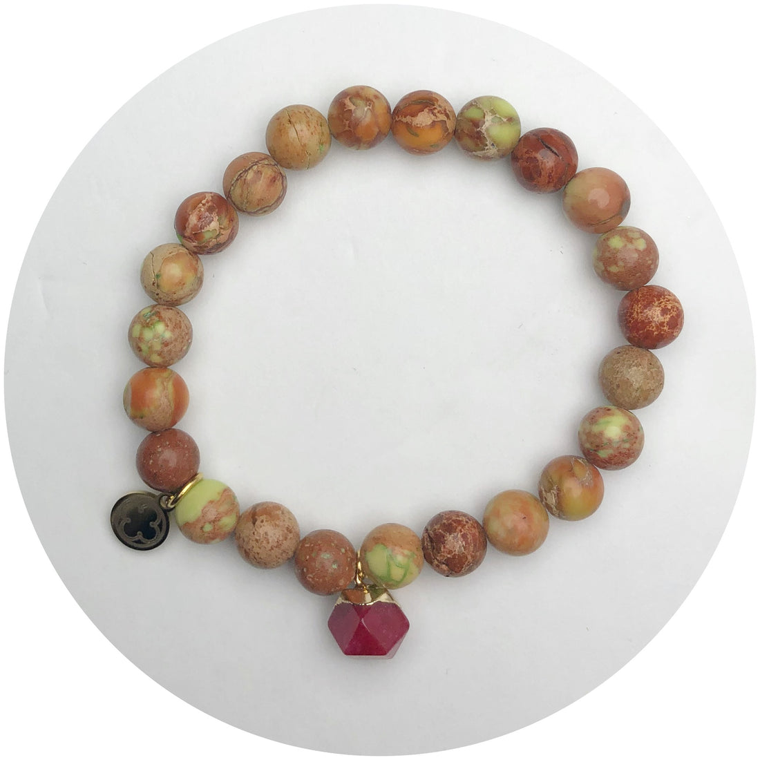 Fern Jasper with Auburn Jade Pendant