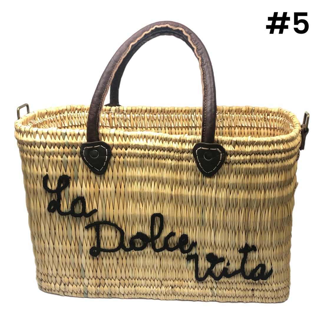 DOLCE VITA LEATHER HANDLE REED BAG