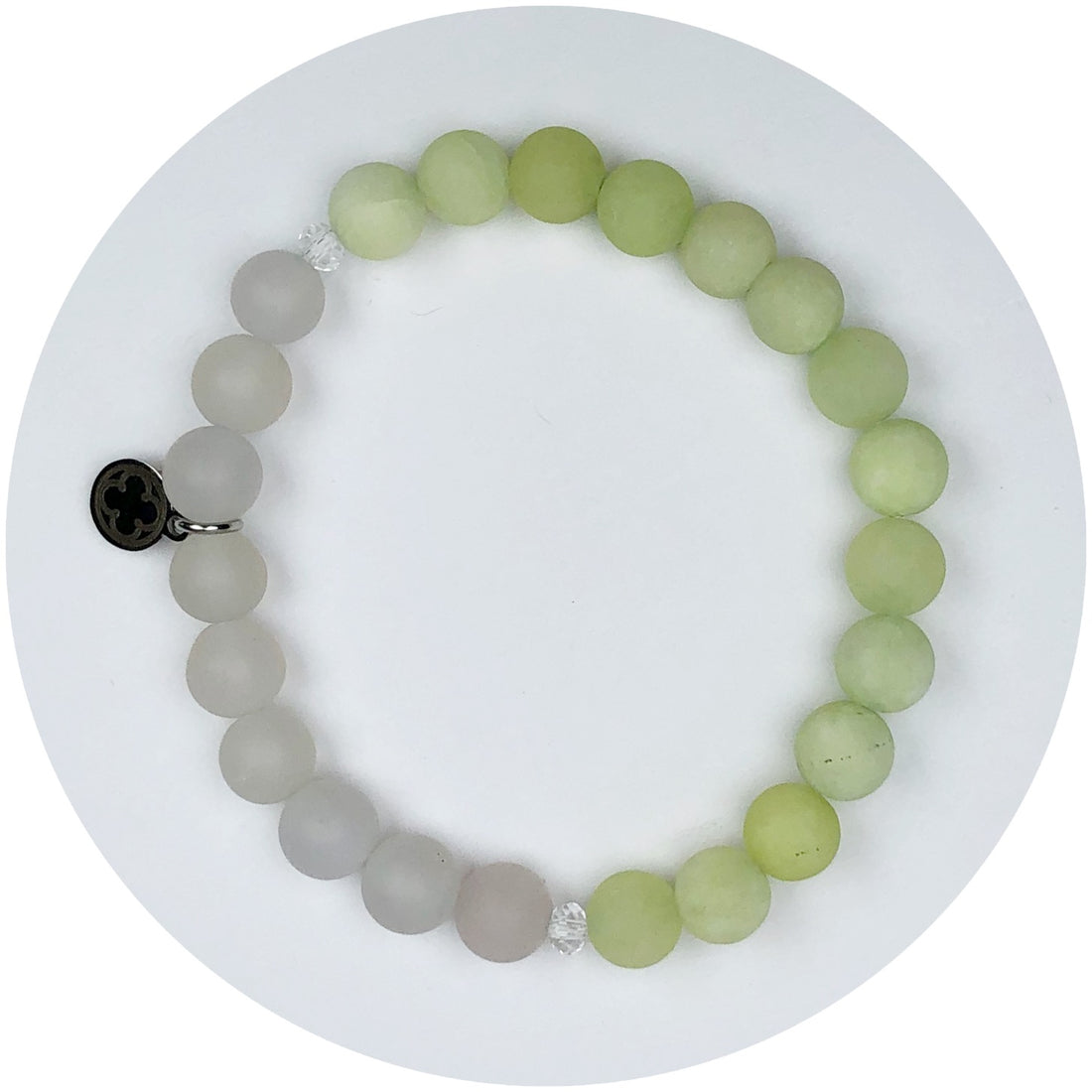 Matte Kiwi Jade and Matte Light Rose Jade Halfsie