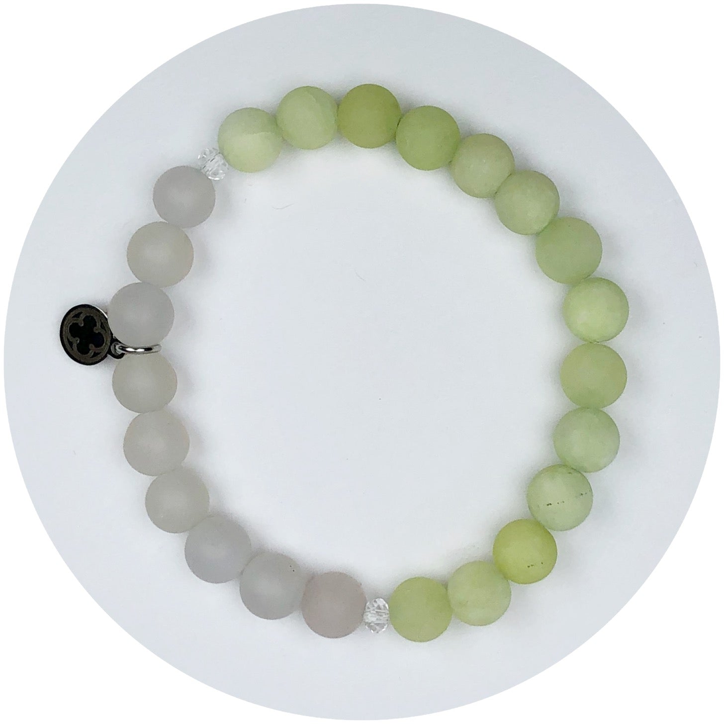 Matte Kiwi Jade and Matte Light Rose Jade Halfsie