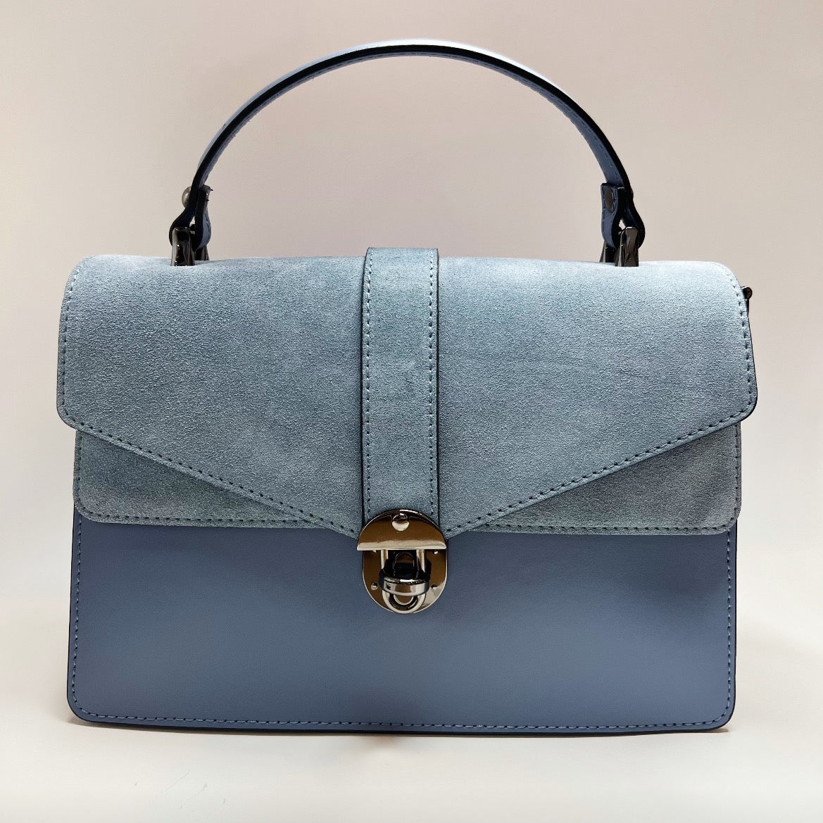 Angelina Blue Leather Handbag