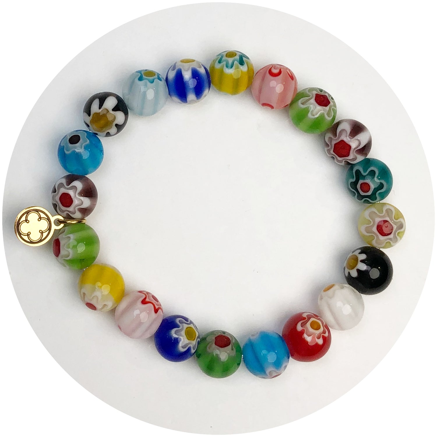 Millefiore Beaded Bracelet