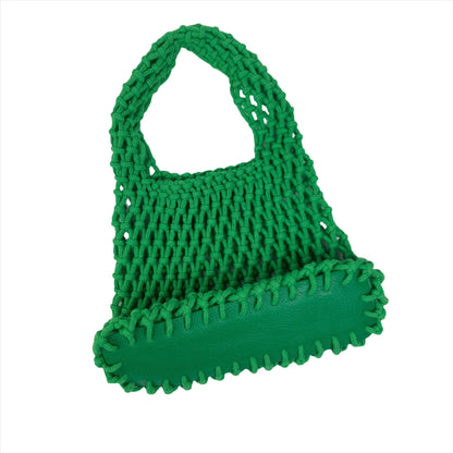 Catie Crochet Green Mini Bag