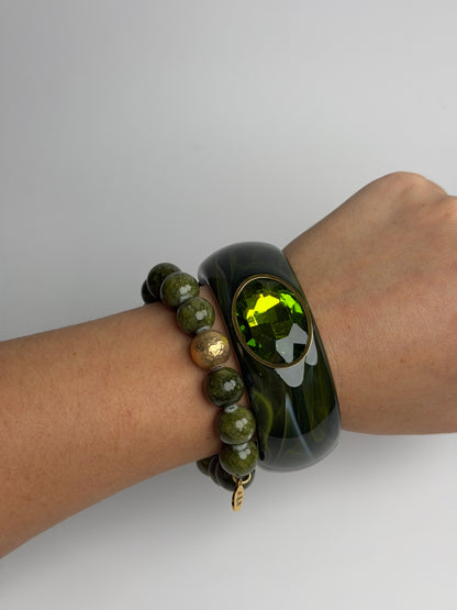 Serena Peridot Acrylic Bangle