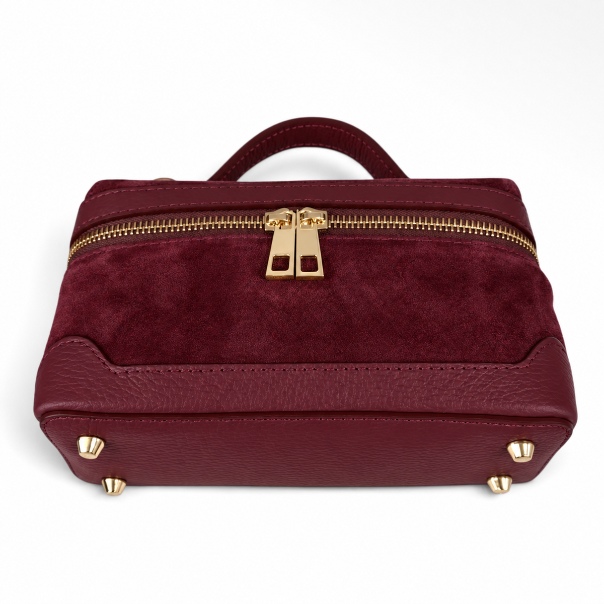 Frankie Marsala Suede Handbag