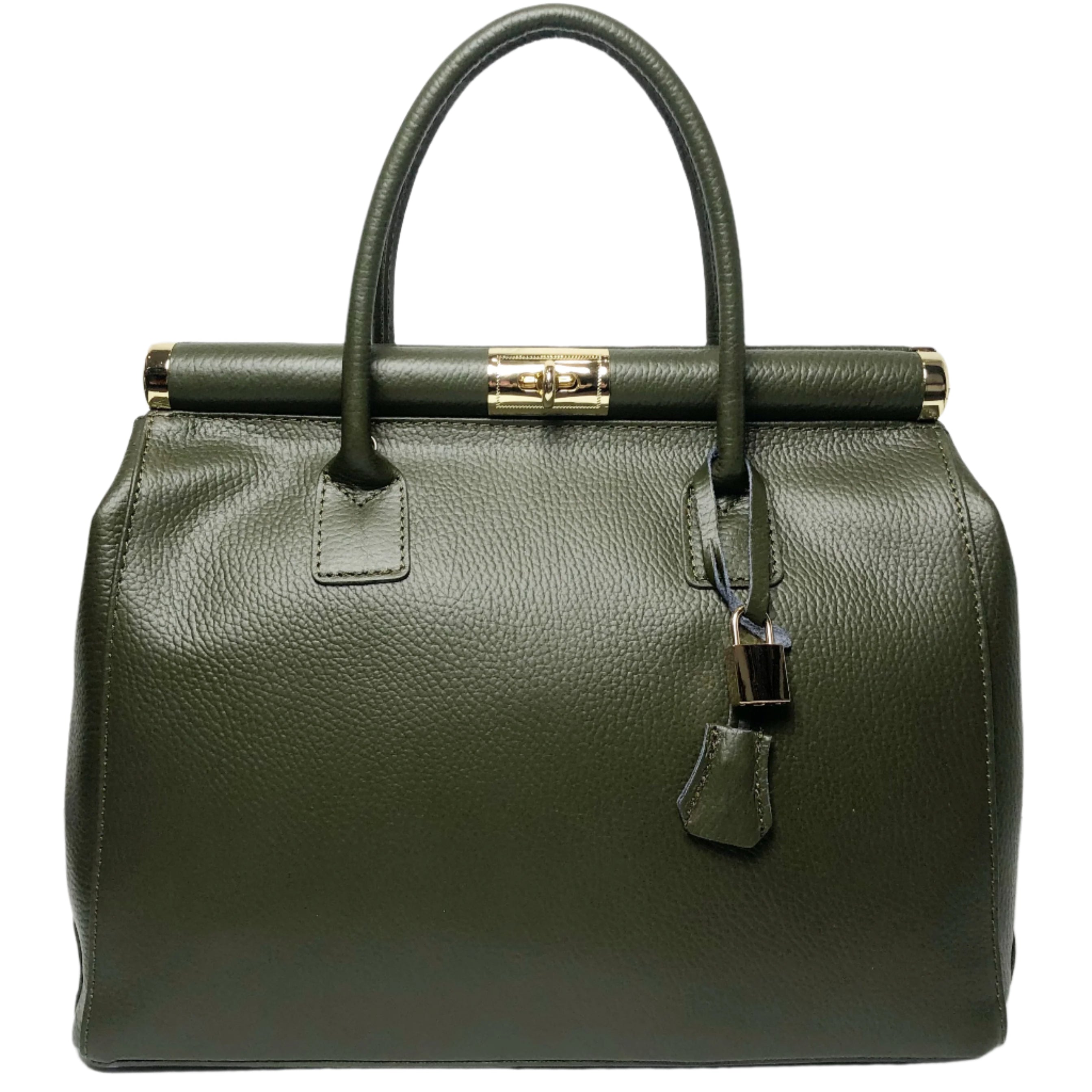 Caterina Olive Green Leather Handbag – Oriana Lamarca Designs