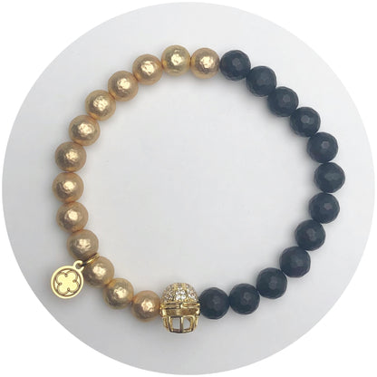 Mens New Orleans Saints with Gold Pavé Helmet