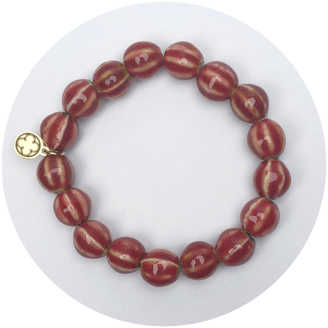 Red Ceramic Riccio Beaded Bracelet