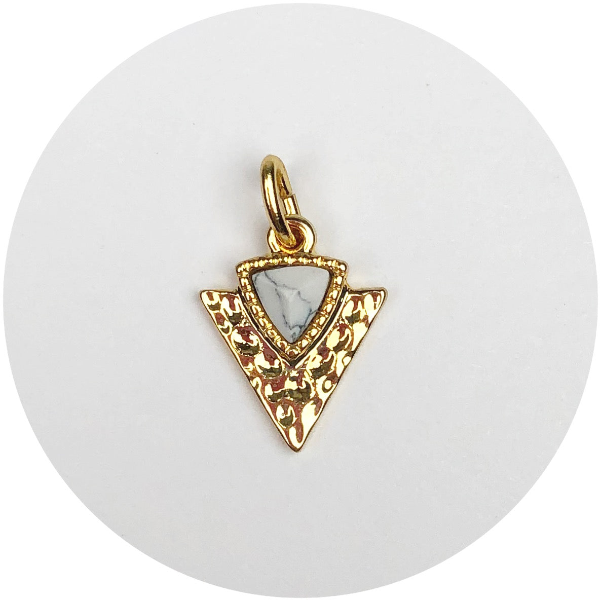 White Howlite Dagger Pendant