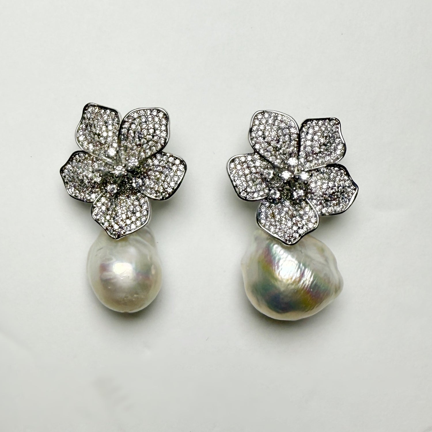 Freshwater Pearl Flower Studs