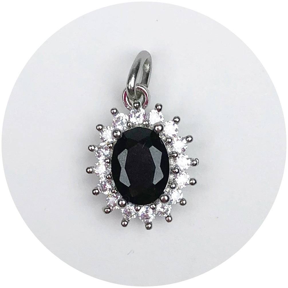 Pavé Black Silver Crystal Star Pendant