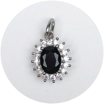 Pavé Black Silver Crystal Star Pendant