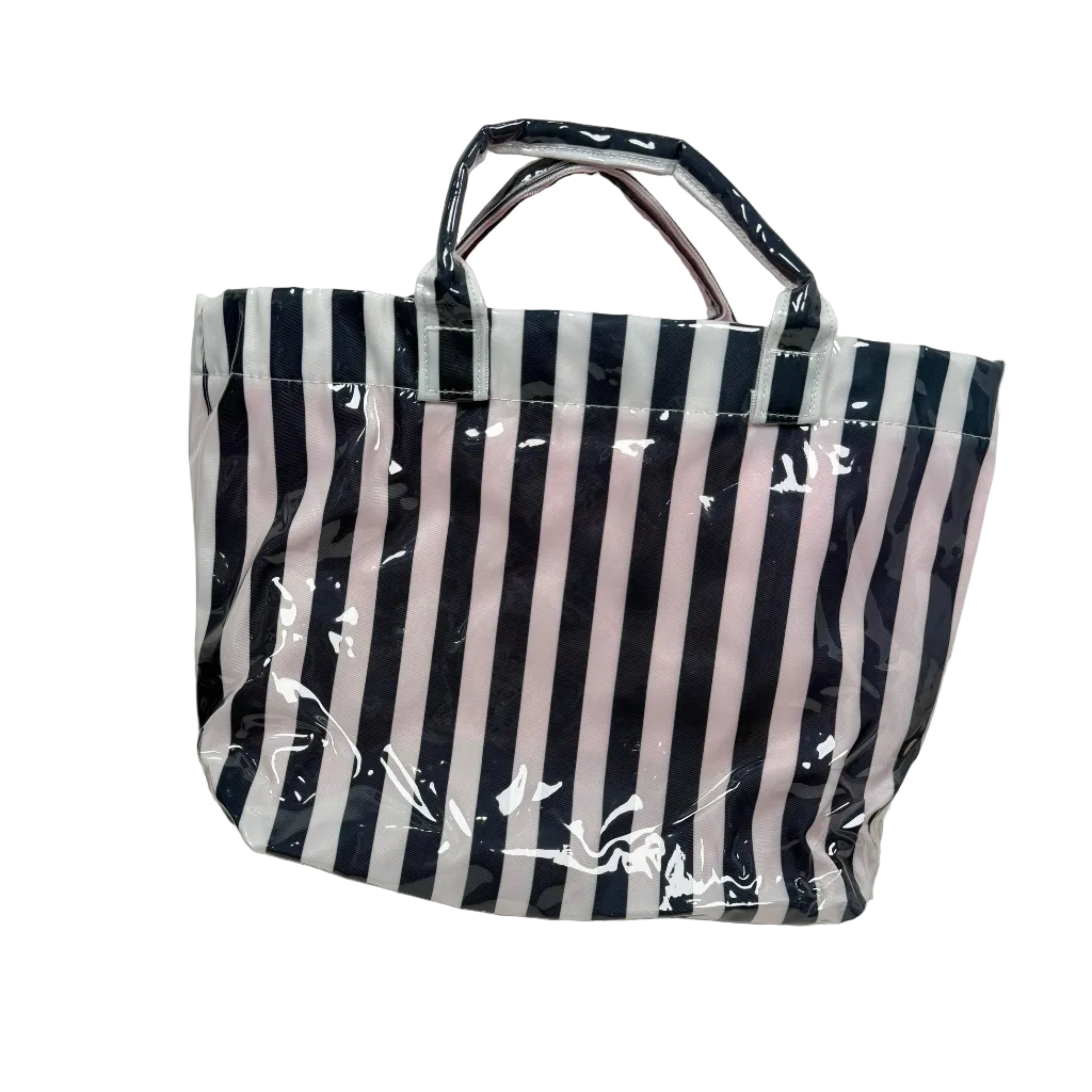Ciao Bella Black/White Striped Waterproof Tote