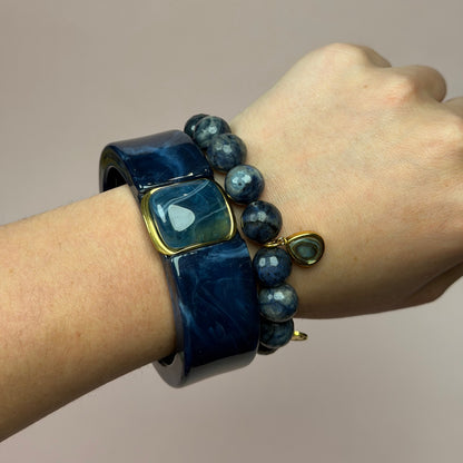 Valentina Neptune Blue Hinged Bangle