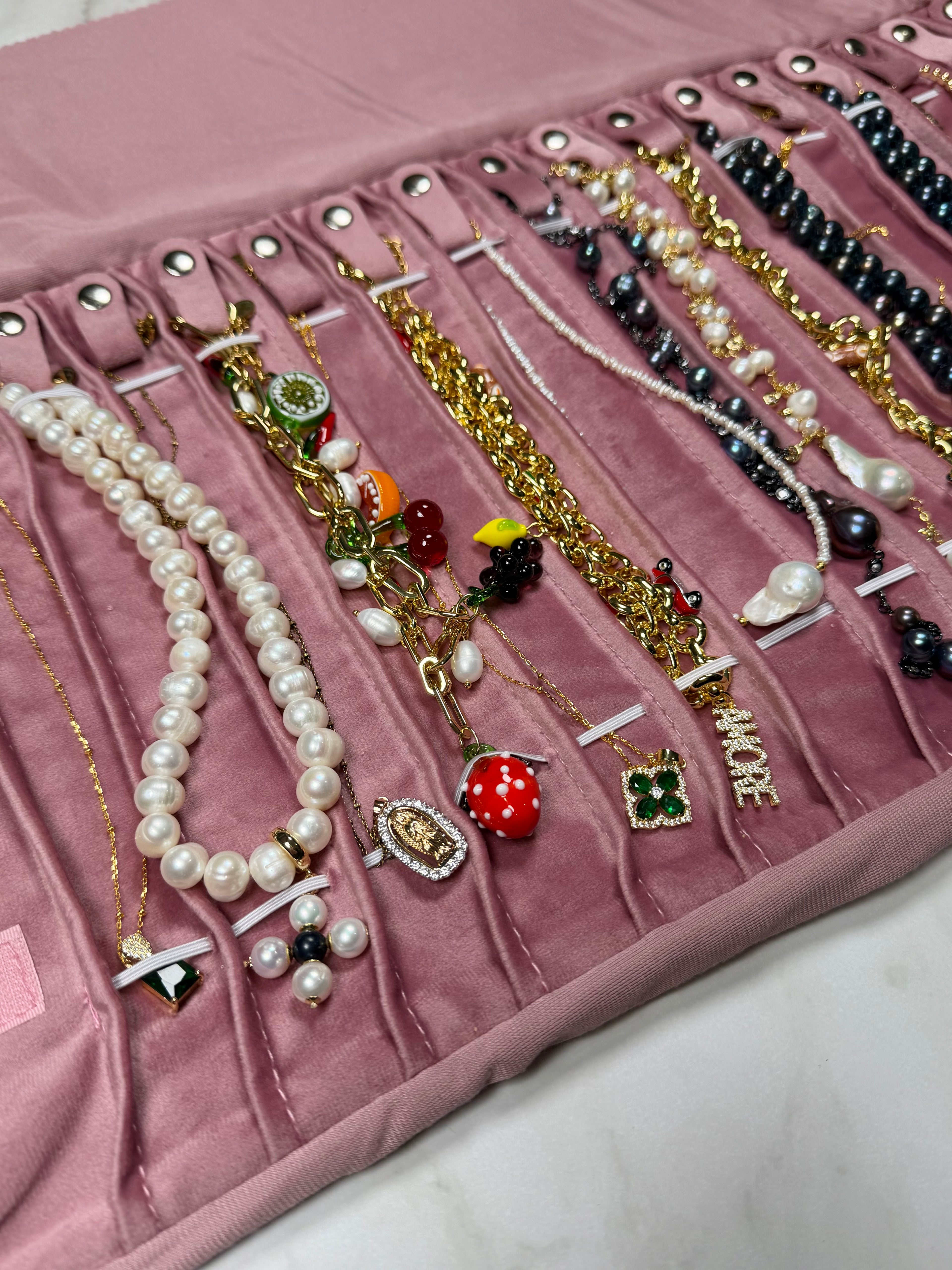 Leather Necklace Travel Organizer - Oriana Lamarca LLC