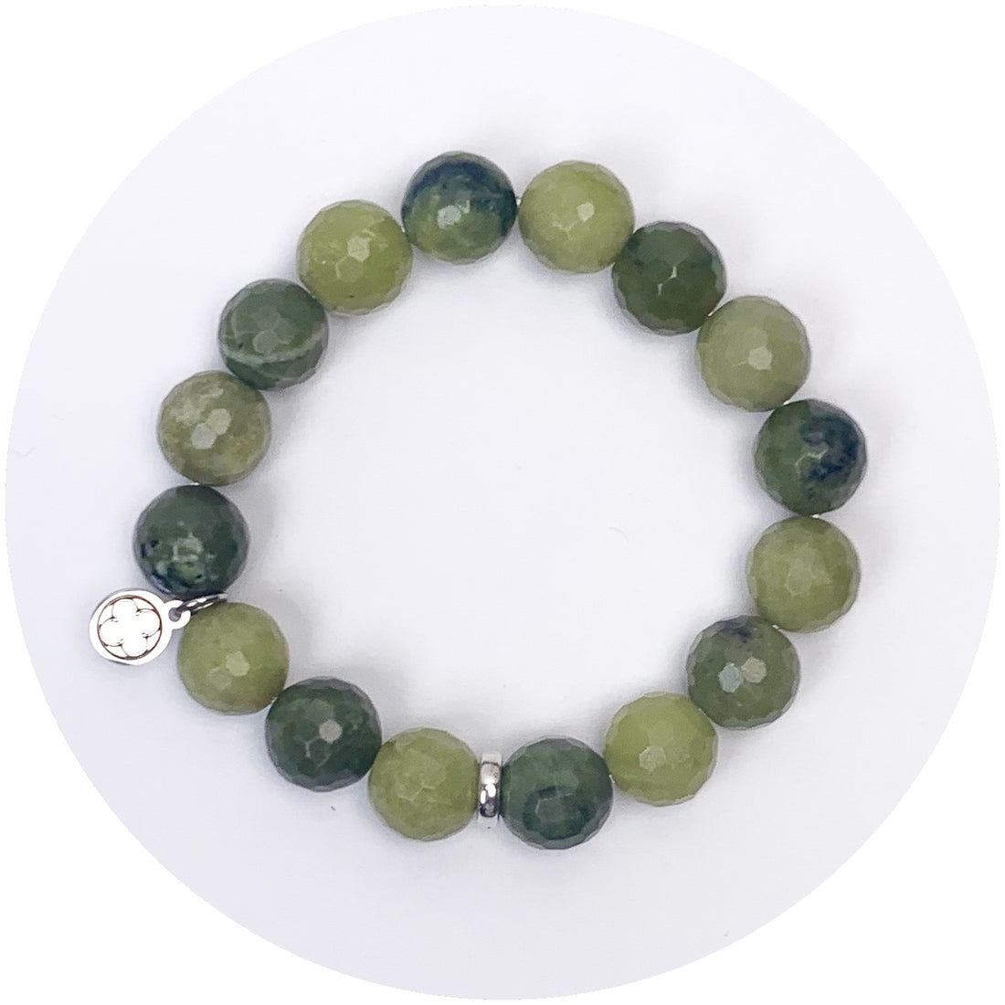 Verde Jasper with Silver Spacer