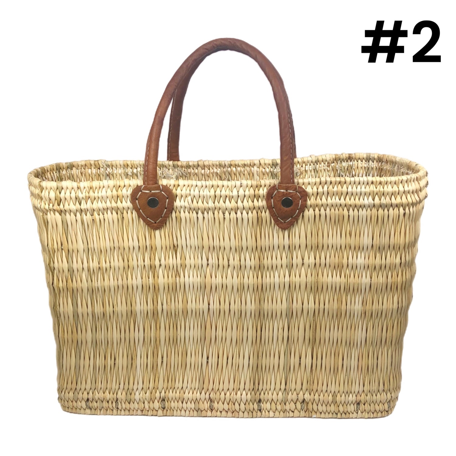 MEET ME IN MONACO LEATHER HANDLE REED BAG