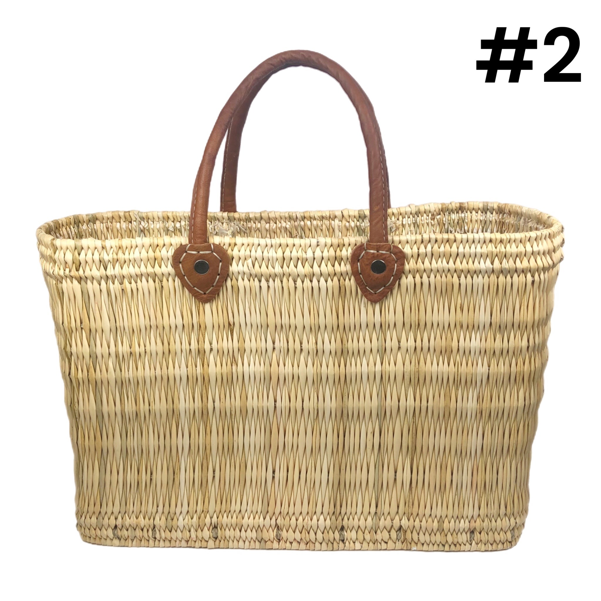 MEET ME IN MONACO LEATHER HANDLE REED BAG