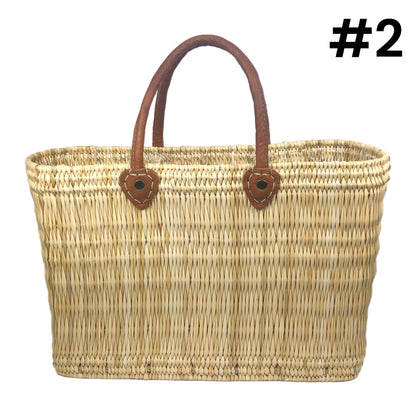 MEET ME IN MONACO LEATHER HANDLE REED BAG