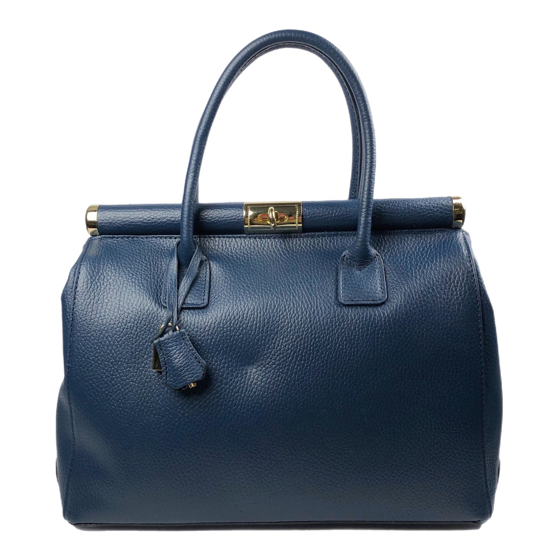 CATERINA DENIM BLUE LEATHER HANDBAG