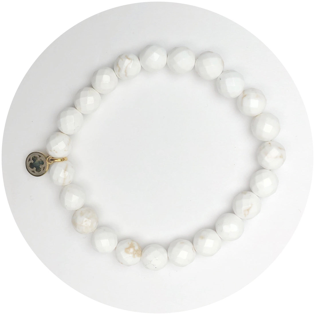 White Magnesite Beaded Bracelet