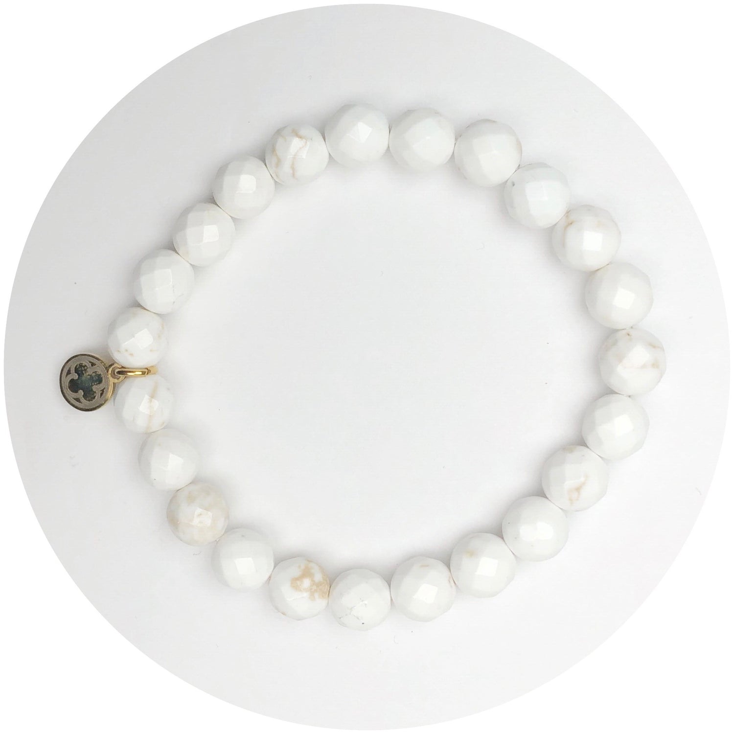 White Magnesite Beaded Bracelet