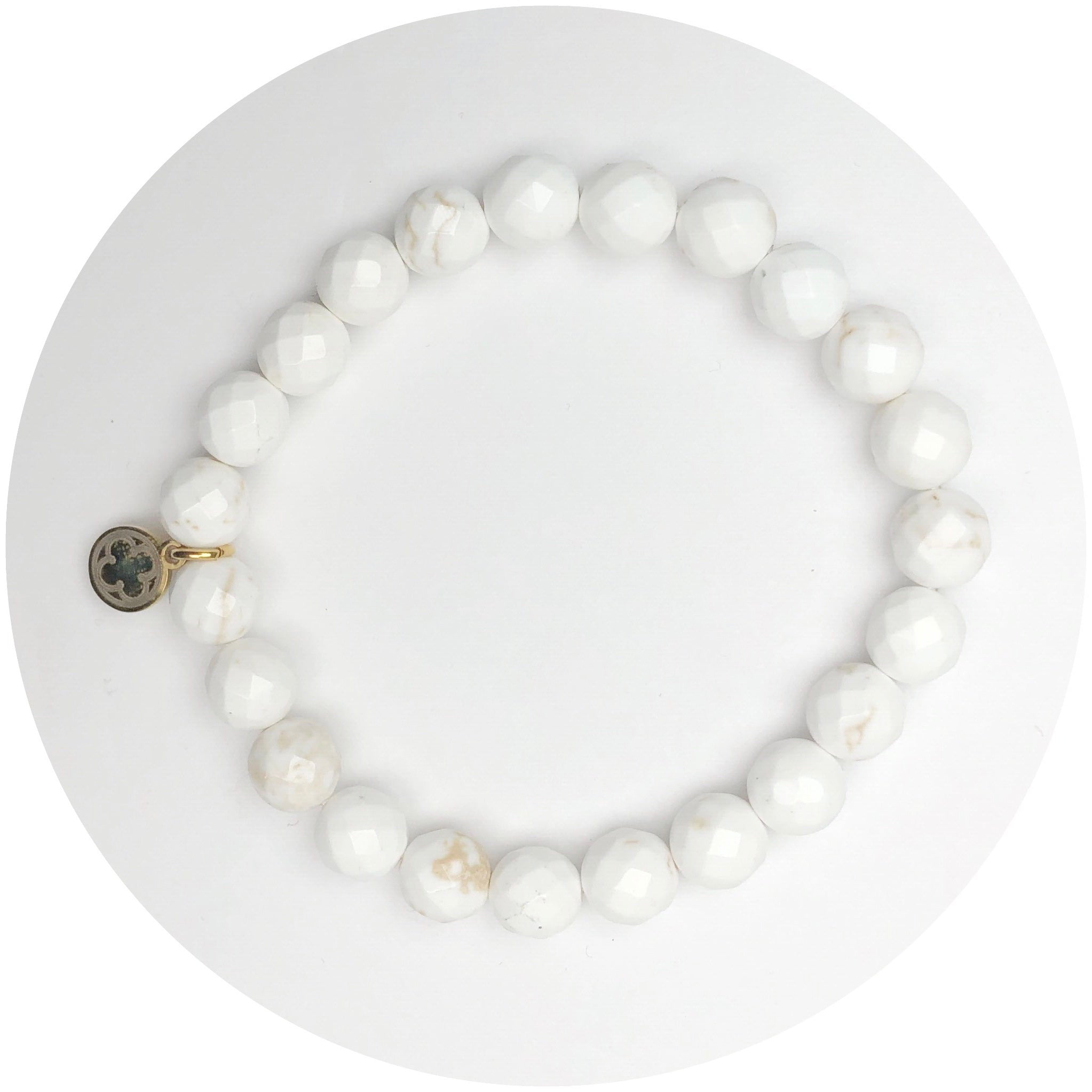 White Magnesite Beaded Bracelet