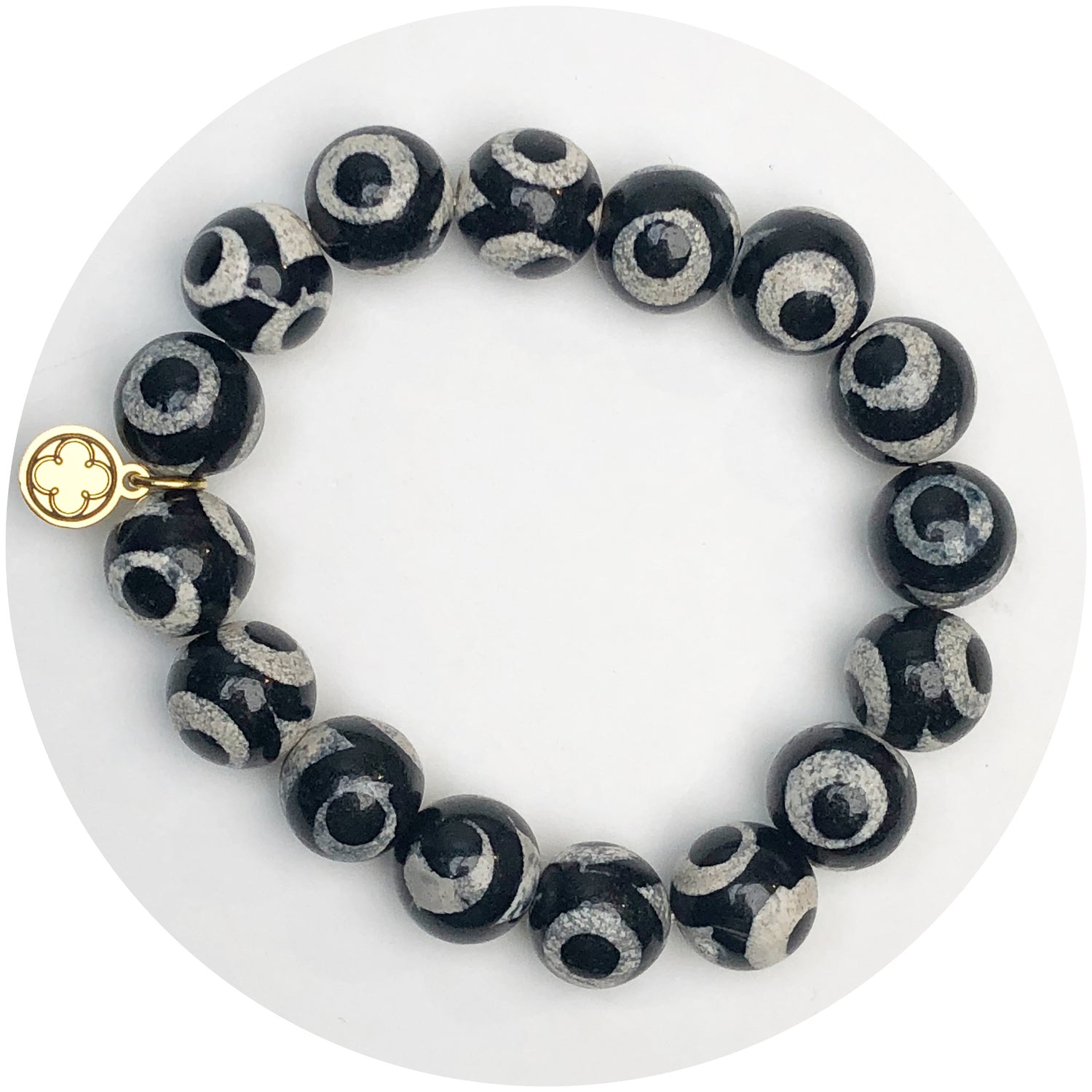 Tibetan Black Eye Beaded Bracelet