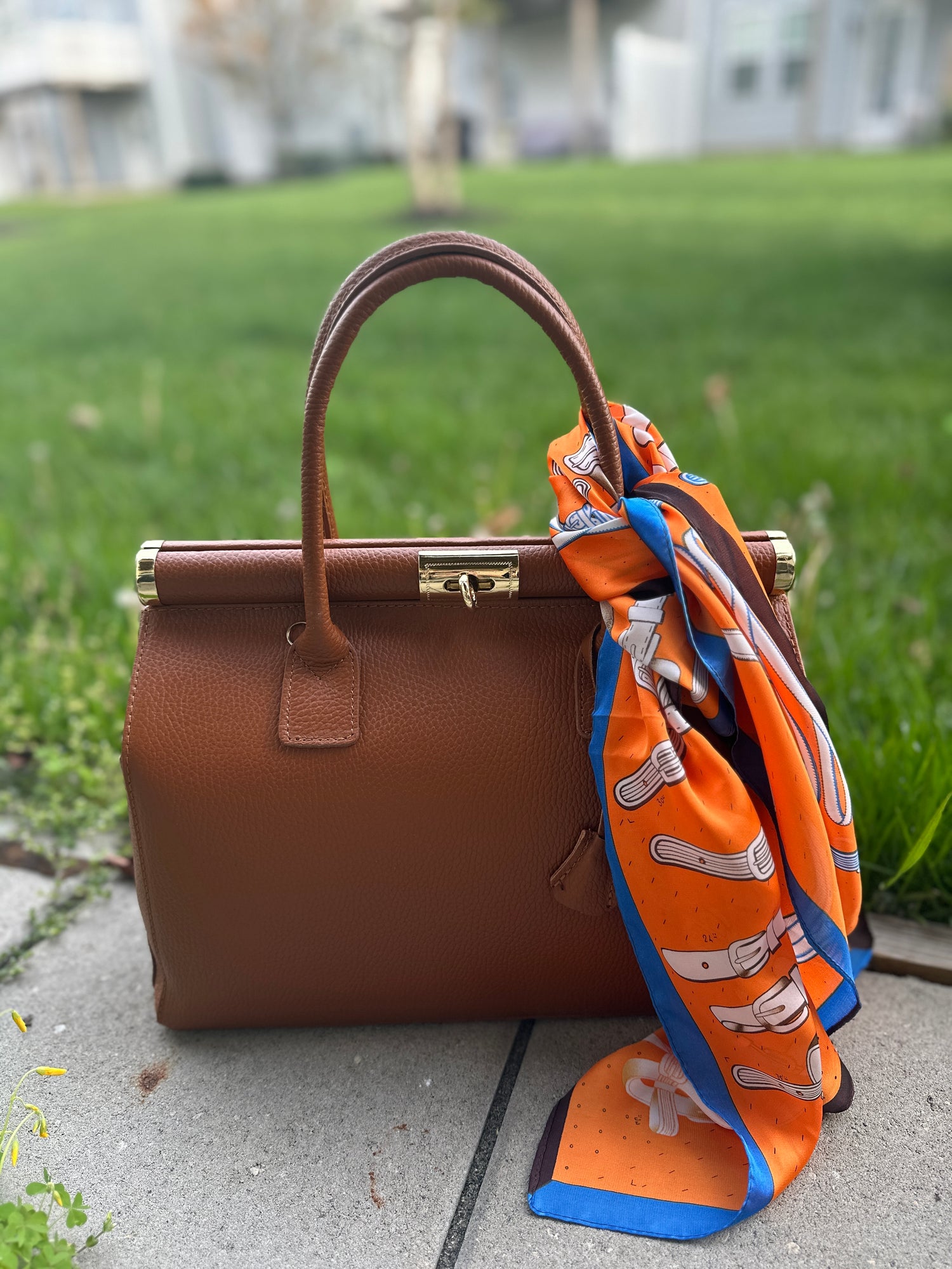 Caterina Natural Leather Leather Handbag