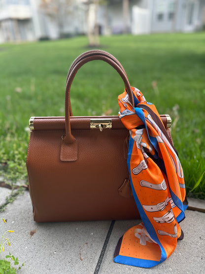 Caterina Natural Leather Leather Handbag