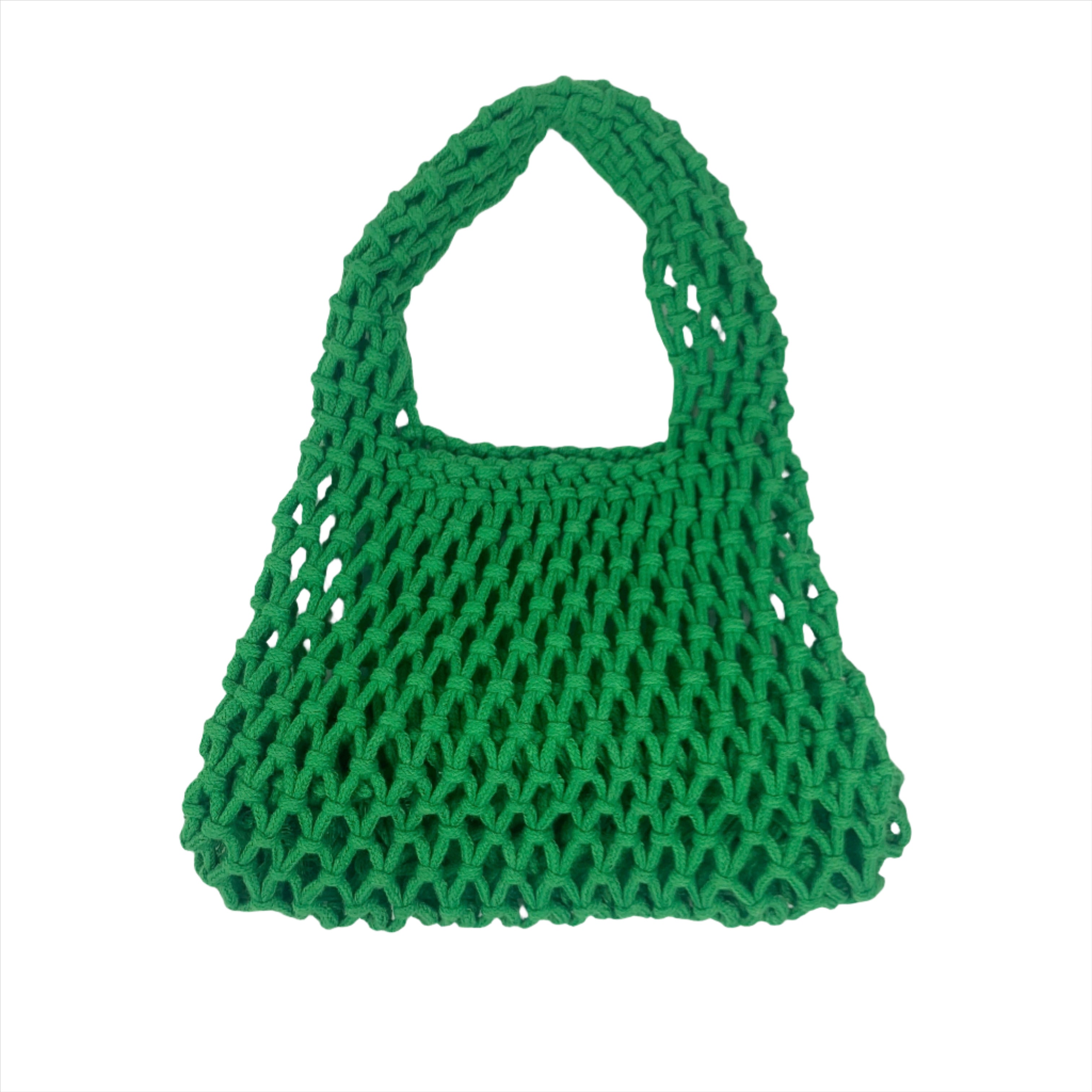 Catie Crochet Green Mini Bag