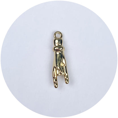 Gold &quot;Malocchio&quot; Hand Pendant