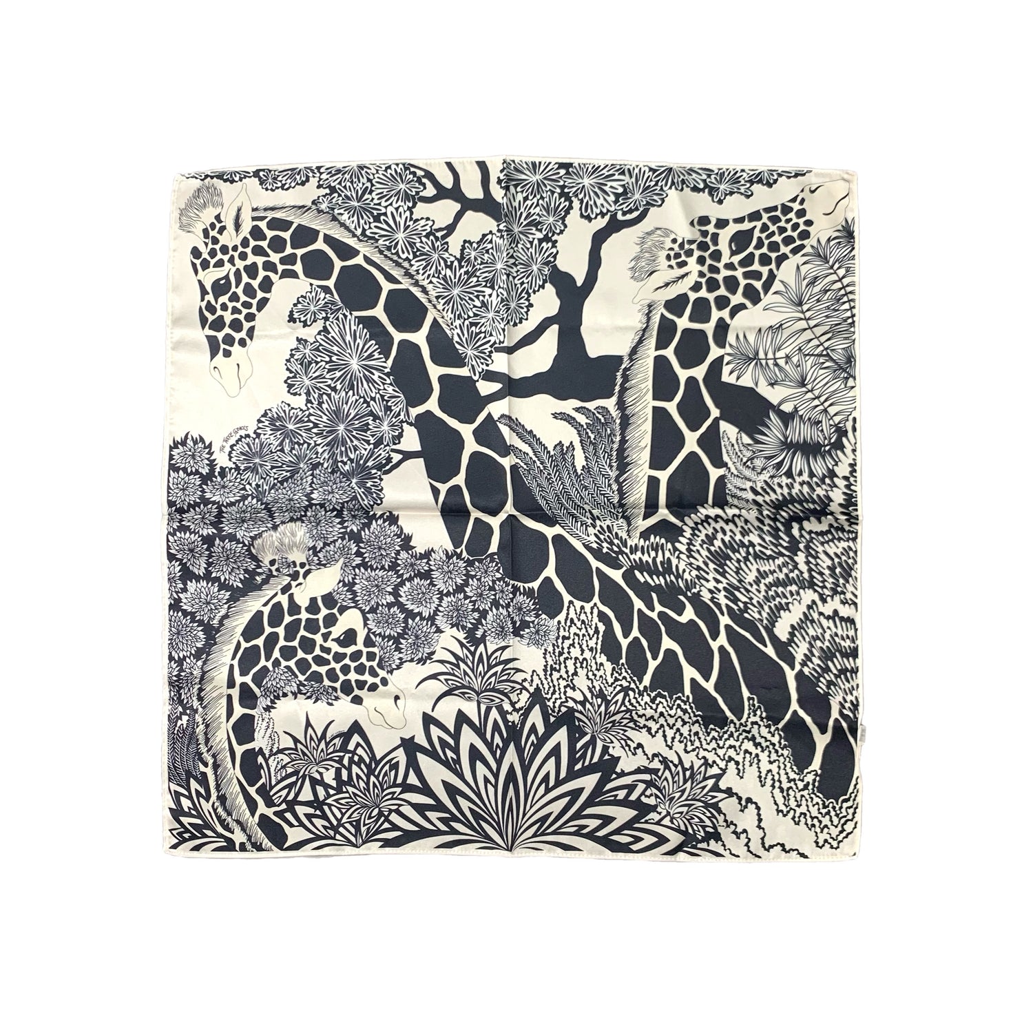 Petit Black Giraffe Foulard