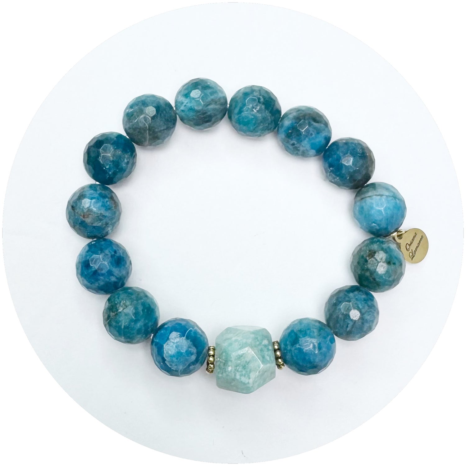 Blue Apatite with Amazonite Nugget Rock Candy