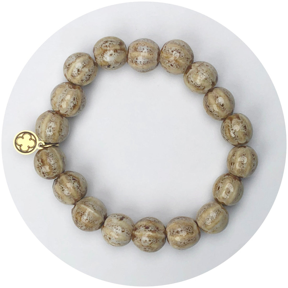 Sand Ceramic Riccio Beaded Bracelet