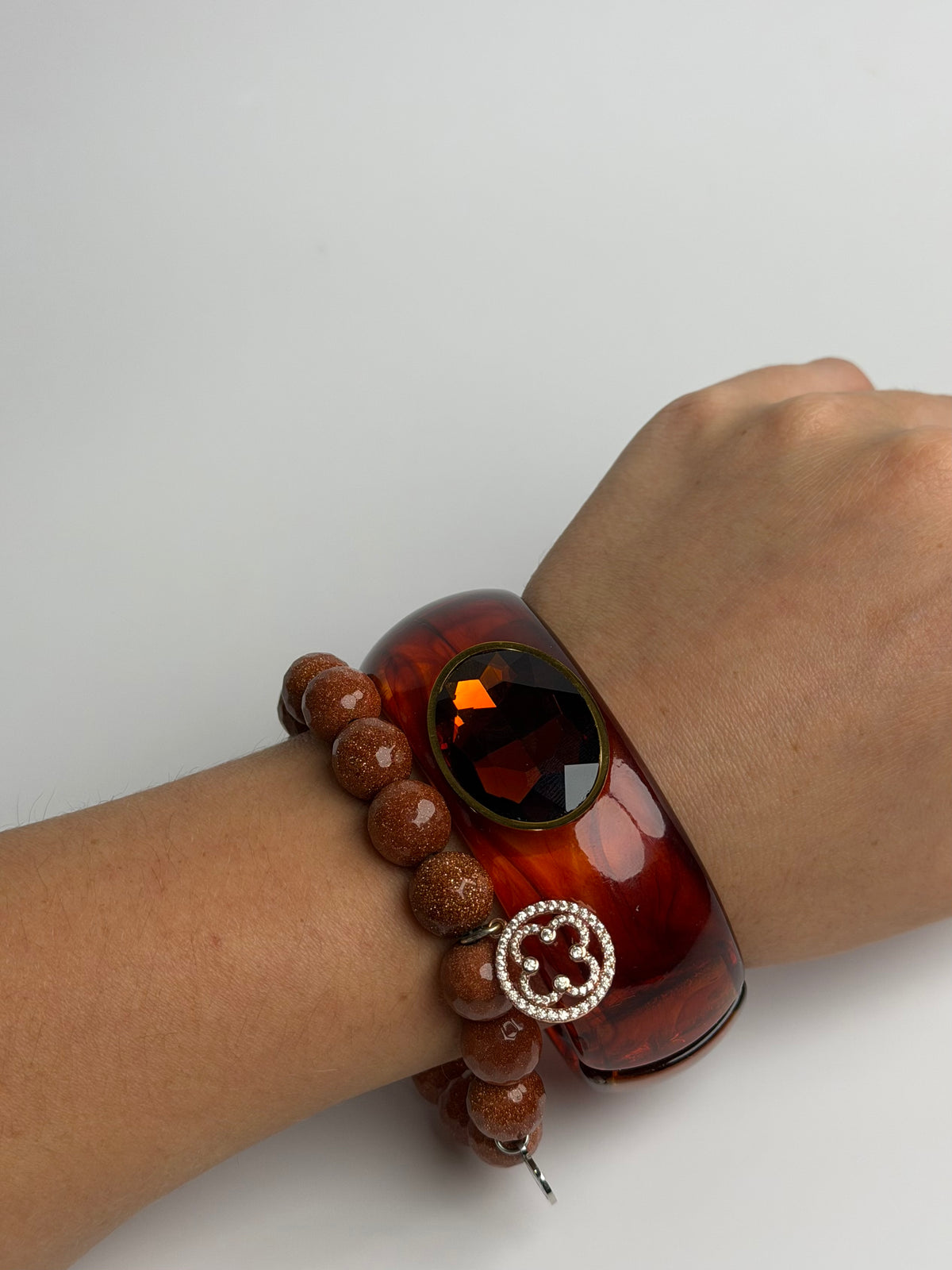 Serena Amber Acrylic Bangle