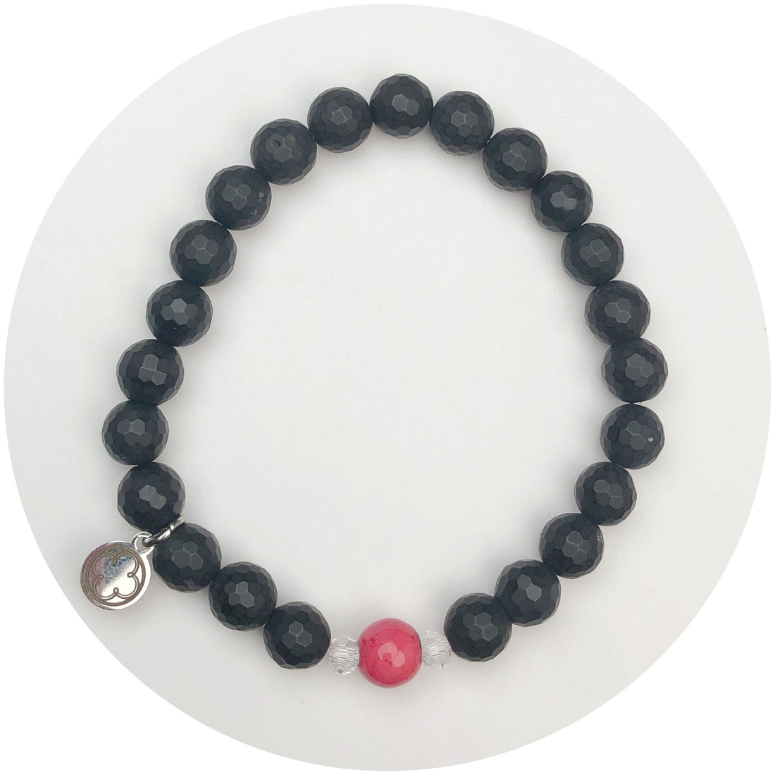 Midnight Agate with Magenta Jade Accent