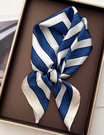 Blue Geo Petite Foulard