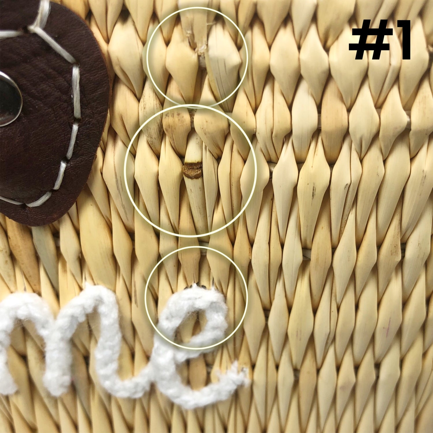 MEET ME IN MONACO LEATHER HANDLE REED BAG