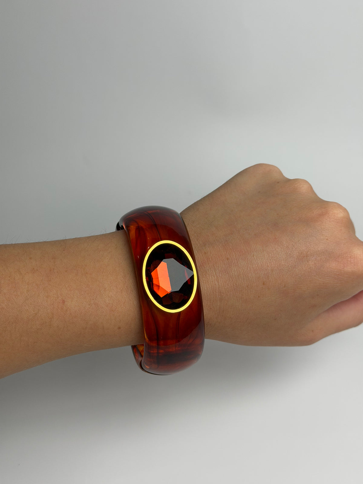 Serena Amber Acrylic Bangle
