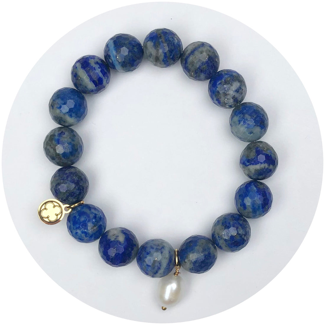 Blue Cobalt Jasper with Freshwater Pearl Pendant
