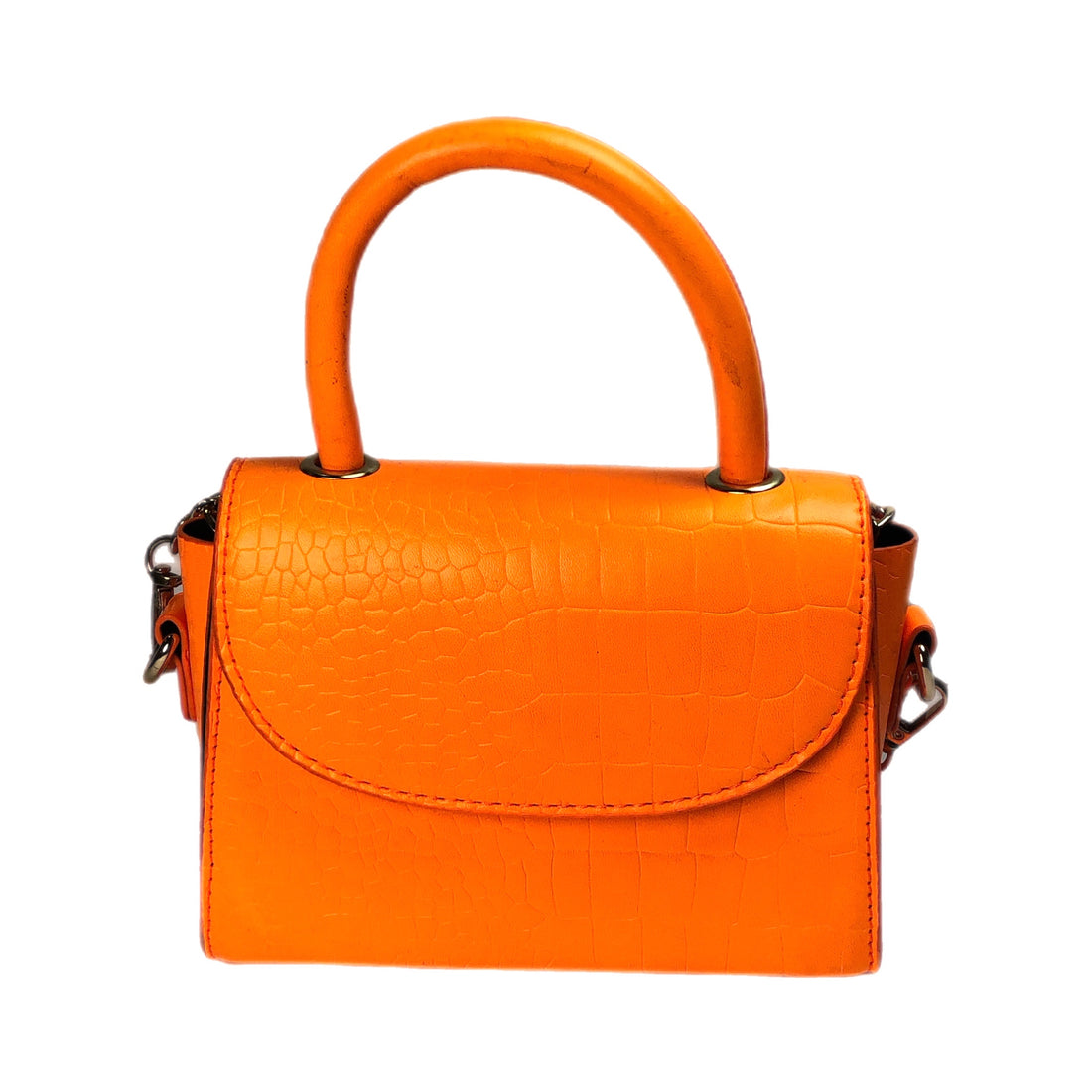 Orange Kimmy Faux Leather Mini Handbag