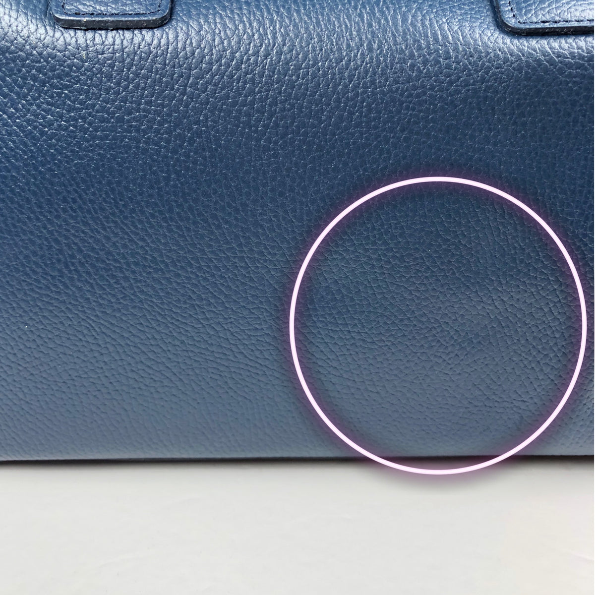 CATERINA DENIM BLUE LEATHER HANDBAG