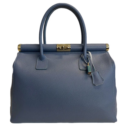 Caterina Denim Blue Leather Handbag