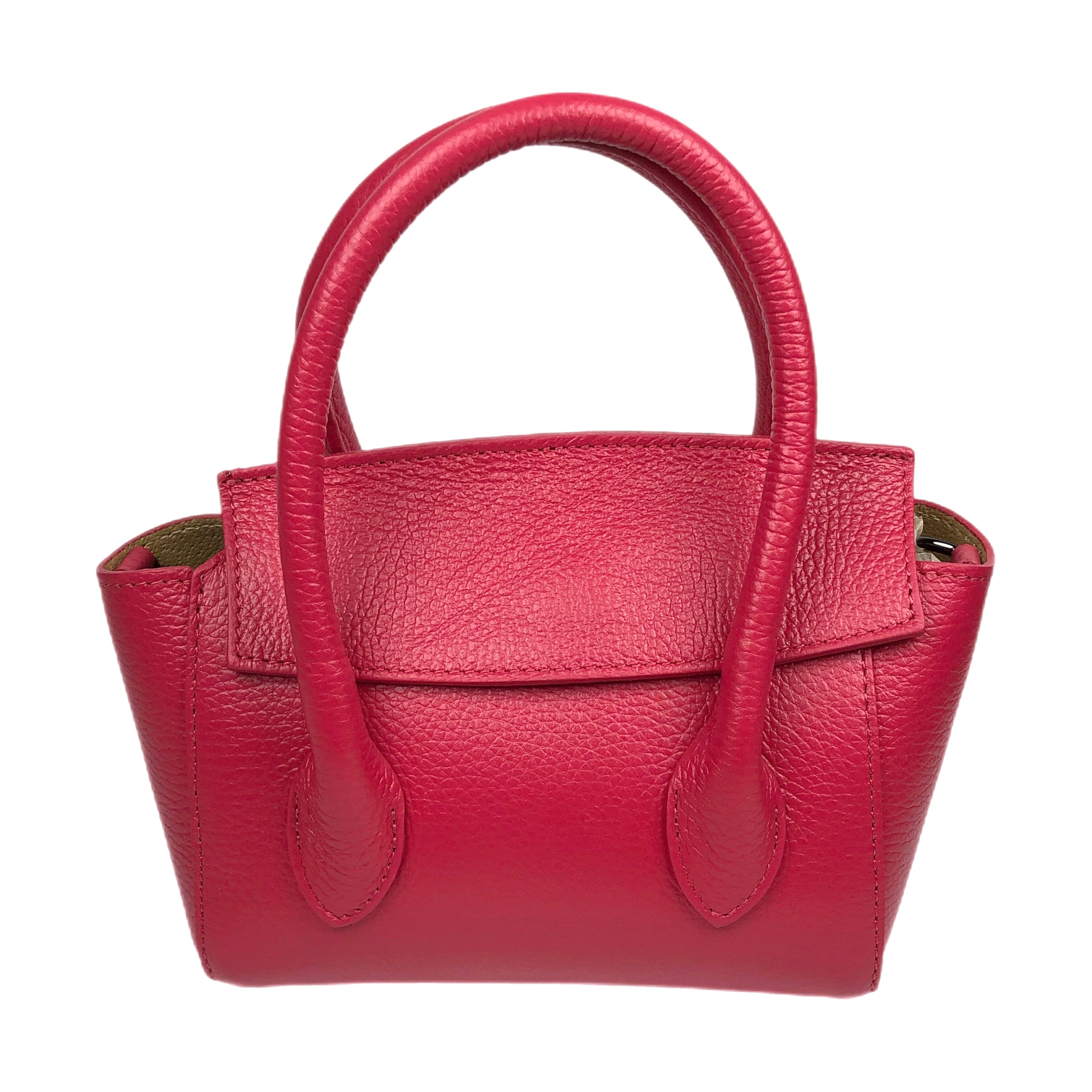 Martina Raspberry Leather Handbag