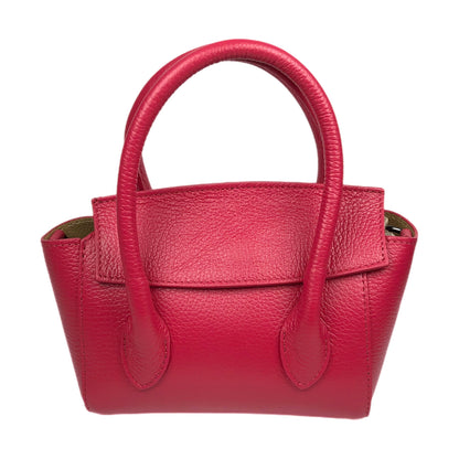 Martina Raspberry Leather Handbag