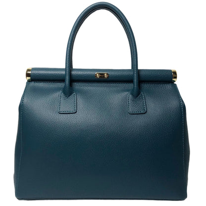 Caterina Teal Leather Handbag