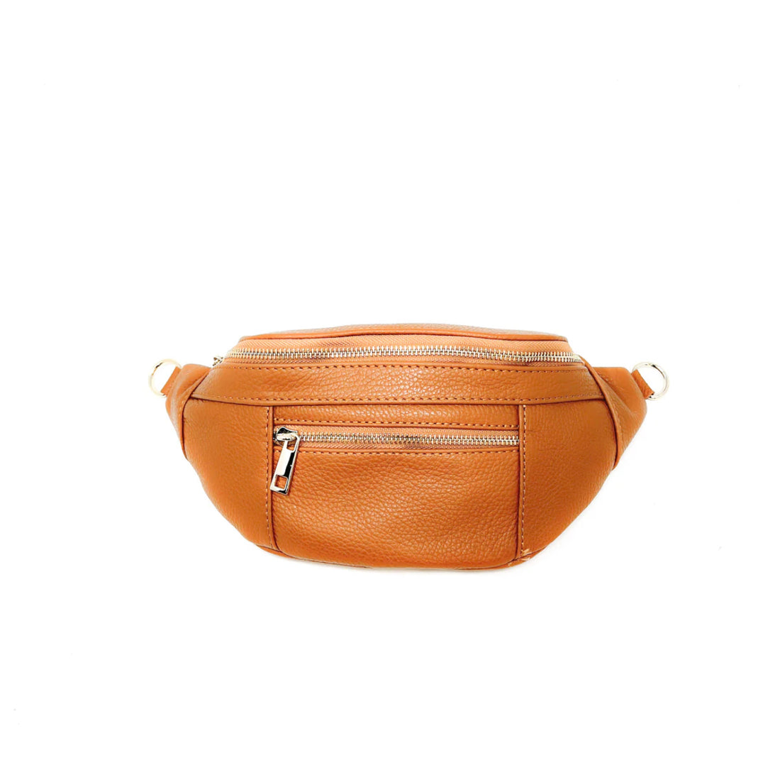 Bridget Camel Leather Crossbody Bag